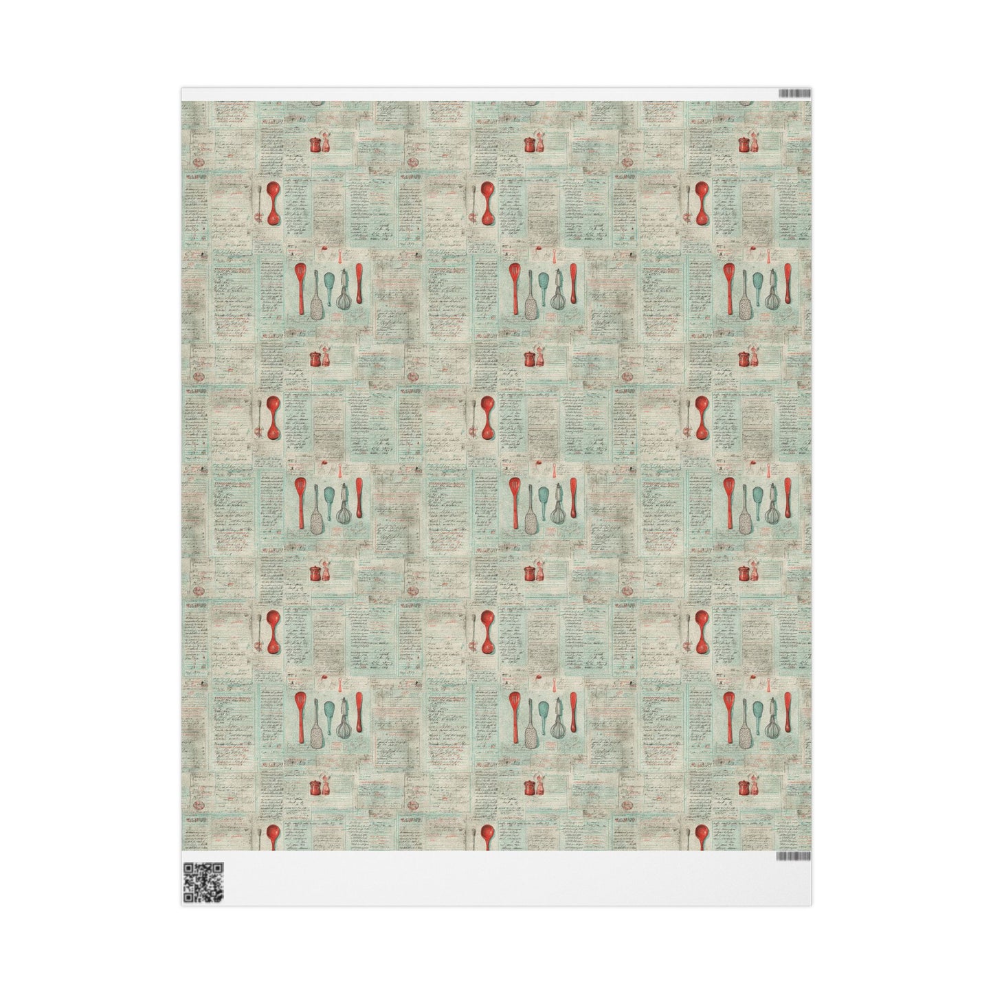 Retro Diner Pattern Wrapping Paper — Menu No. 003