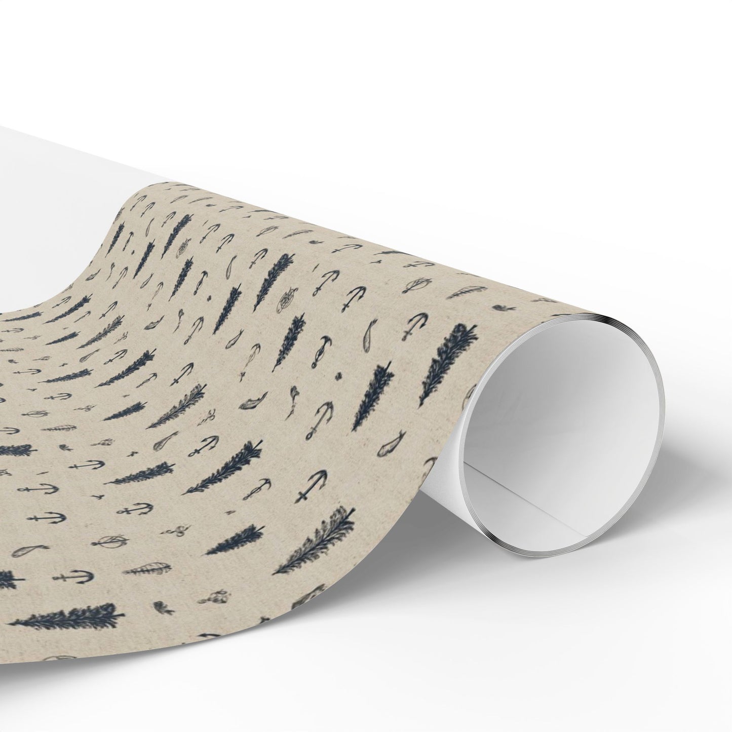 Rustic Outdoor Gift Wrap | Fishing Lures, Anchors & Pine Trees | All-Season Wrapping Paper