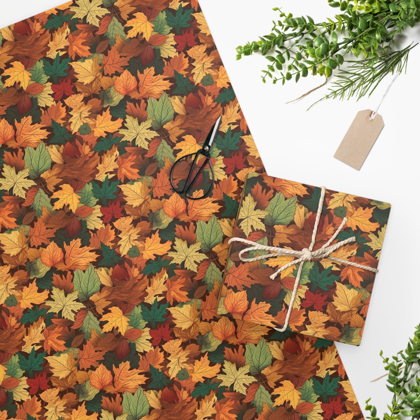 Fall Leaves Wrapping Paper