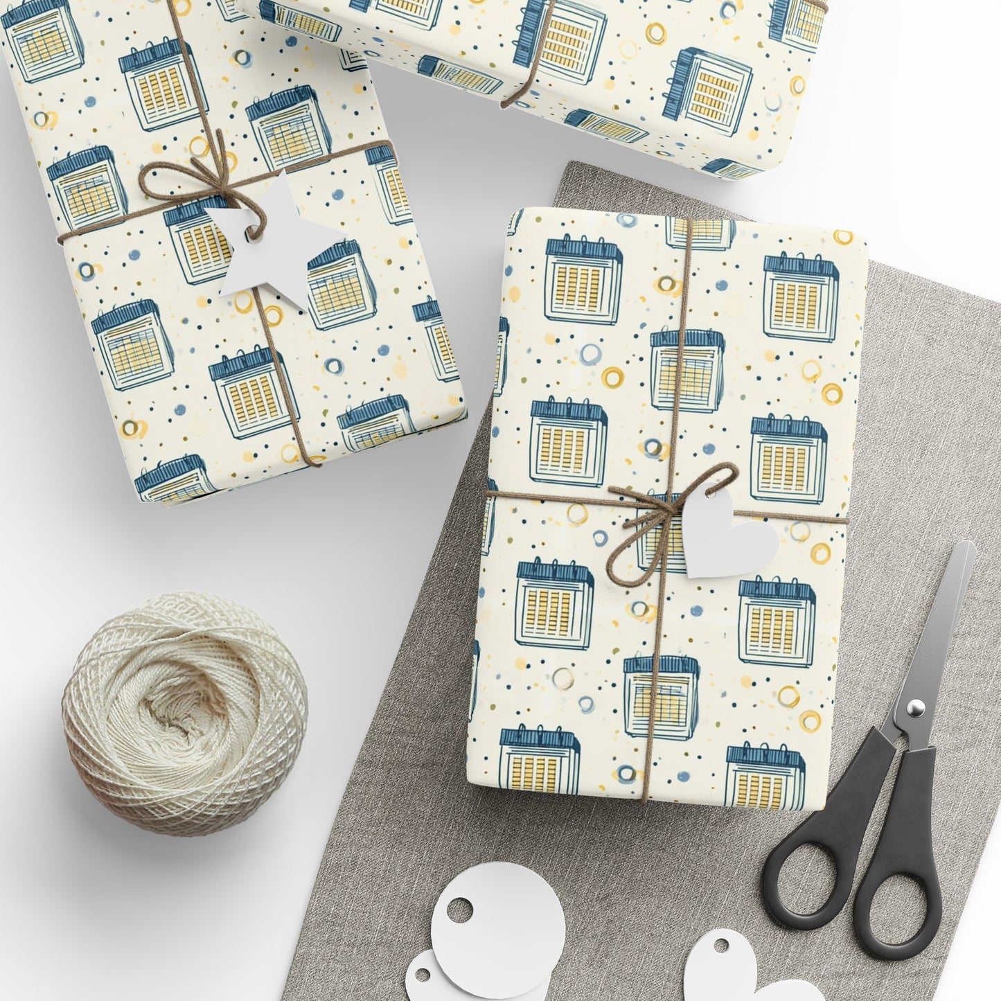 Vintage Analog Calendar Wrapping Paper