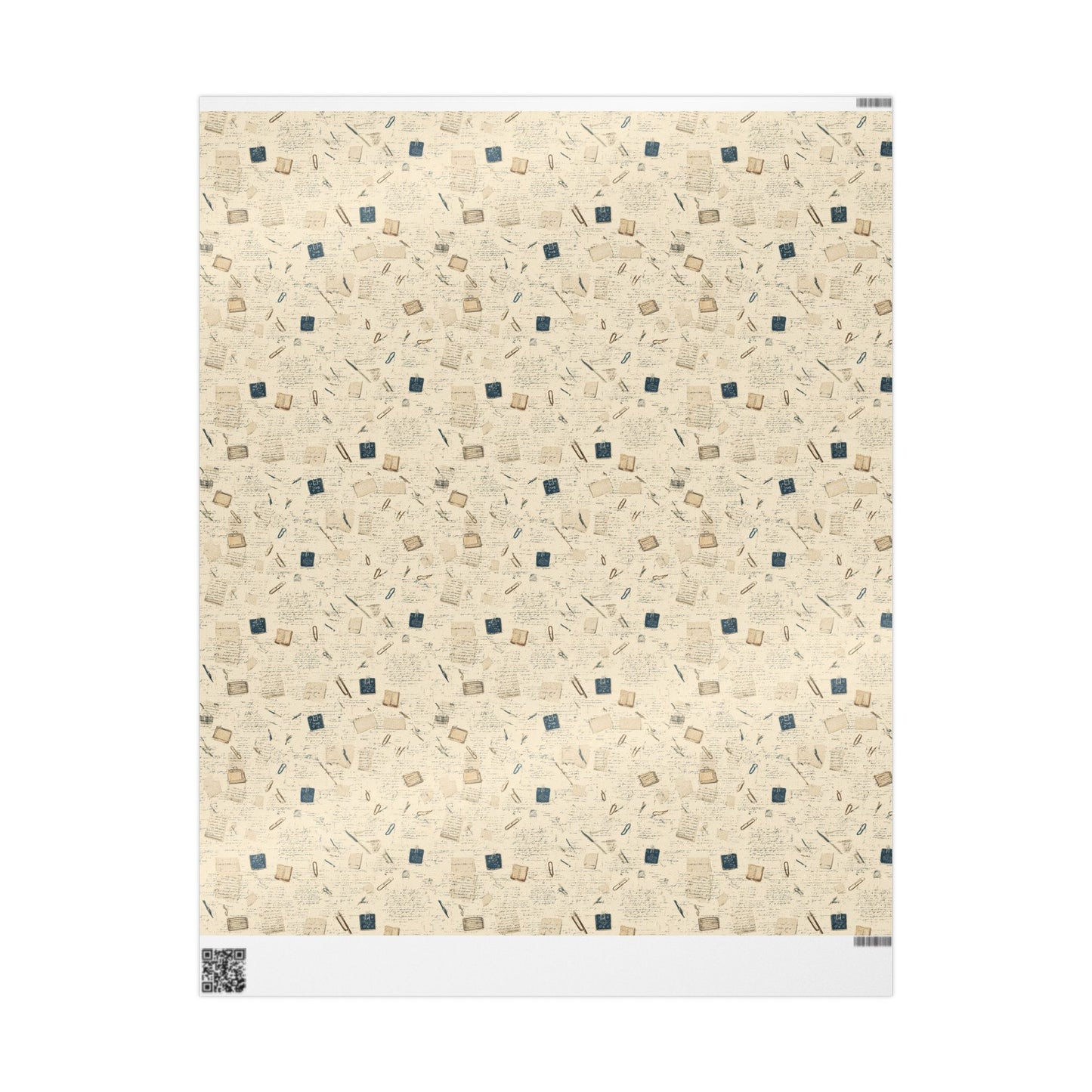 Marginalia & Notes Pattern Wrapping Paper — Page No. 001