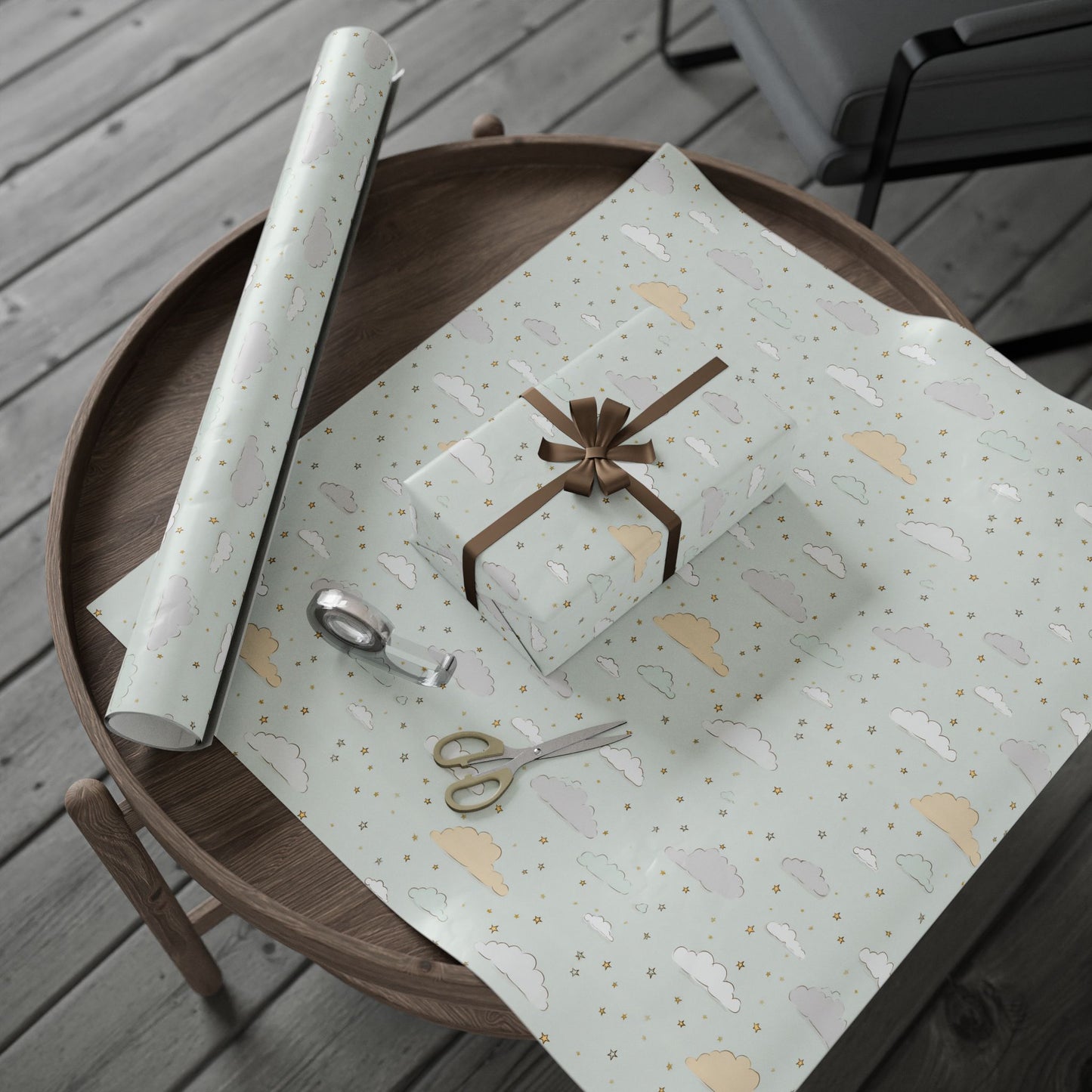 Sky & Cloud Pattern Wrapping Paper — Horizon No. 002