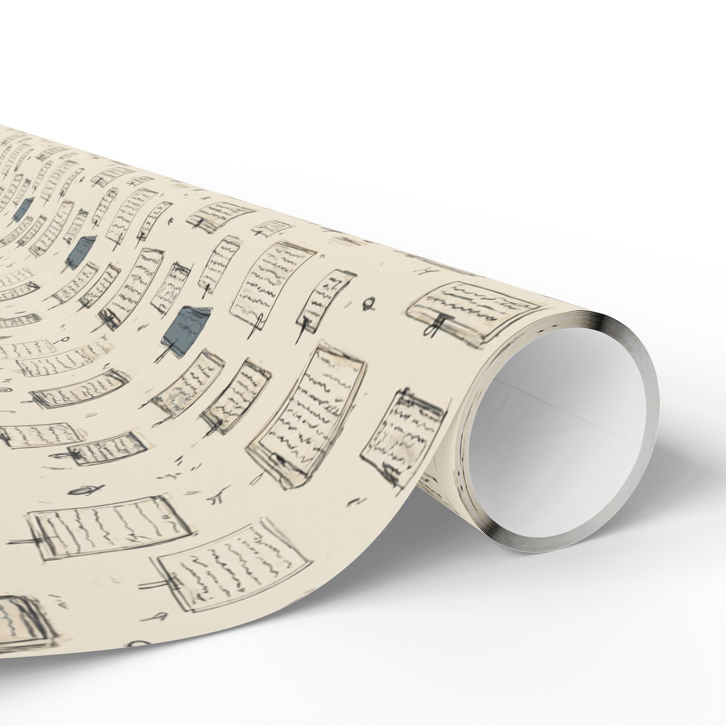 Marginalia & Notes Pattern Wrapping Paper — Page No. 004