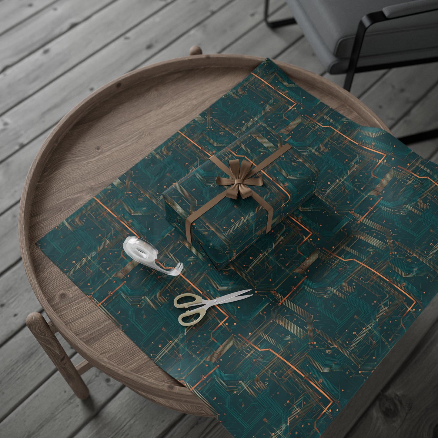 Circuit Board Pattern Wrapping Paper — Trace No. 002