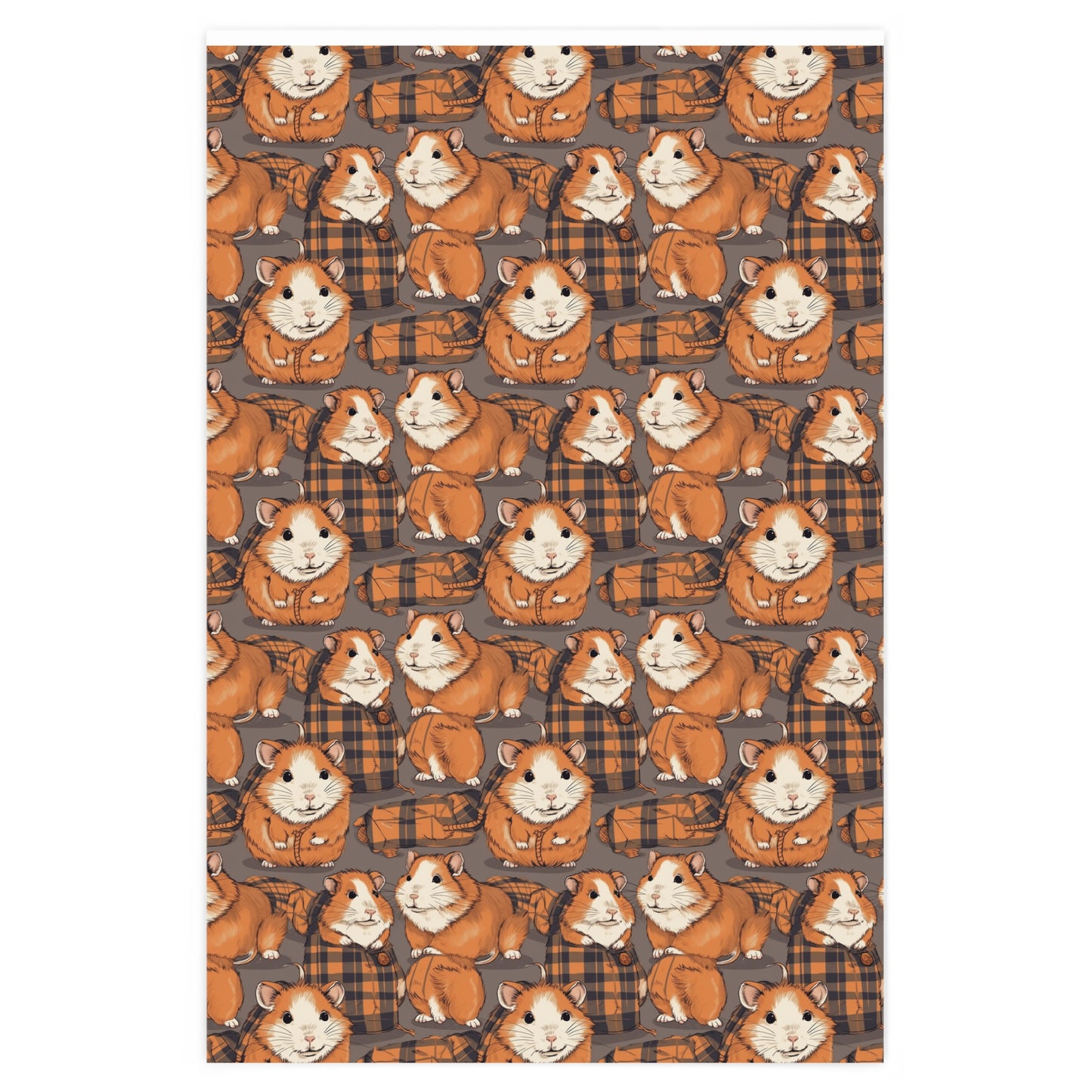 Hamsters in Plaid Wrapping Paper