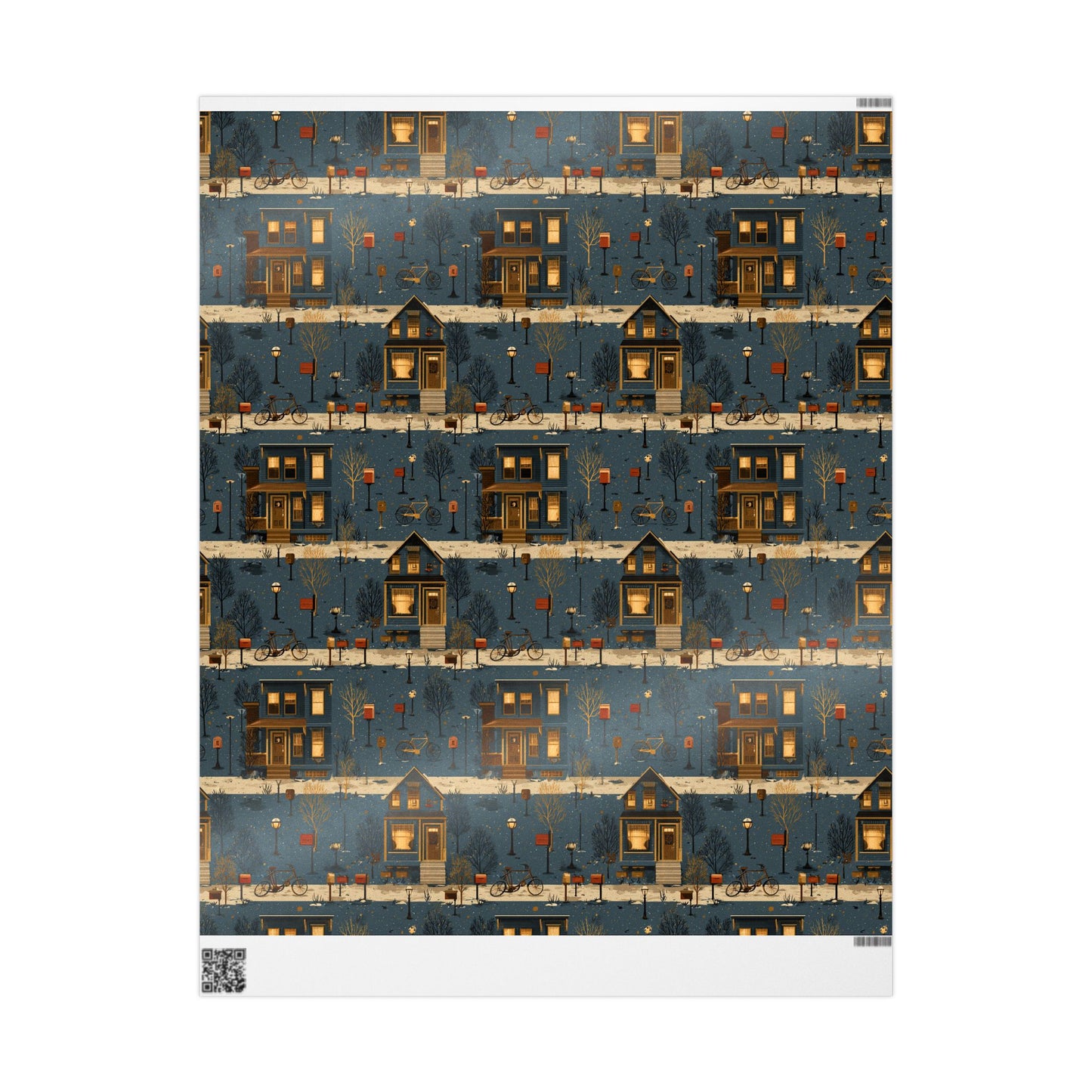 Neighborhood Map Pattern Wrapping Paper — District No. 001
