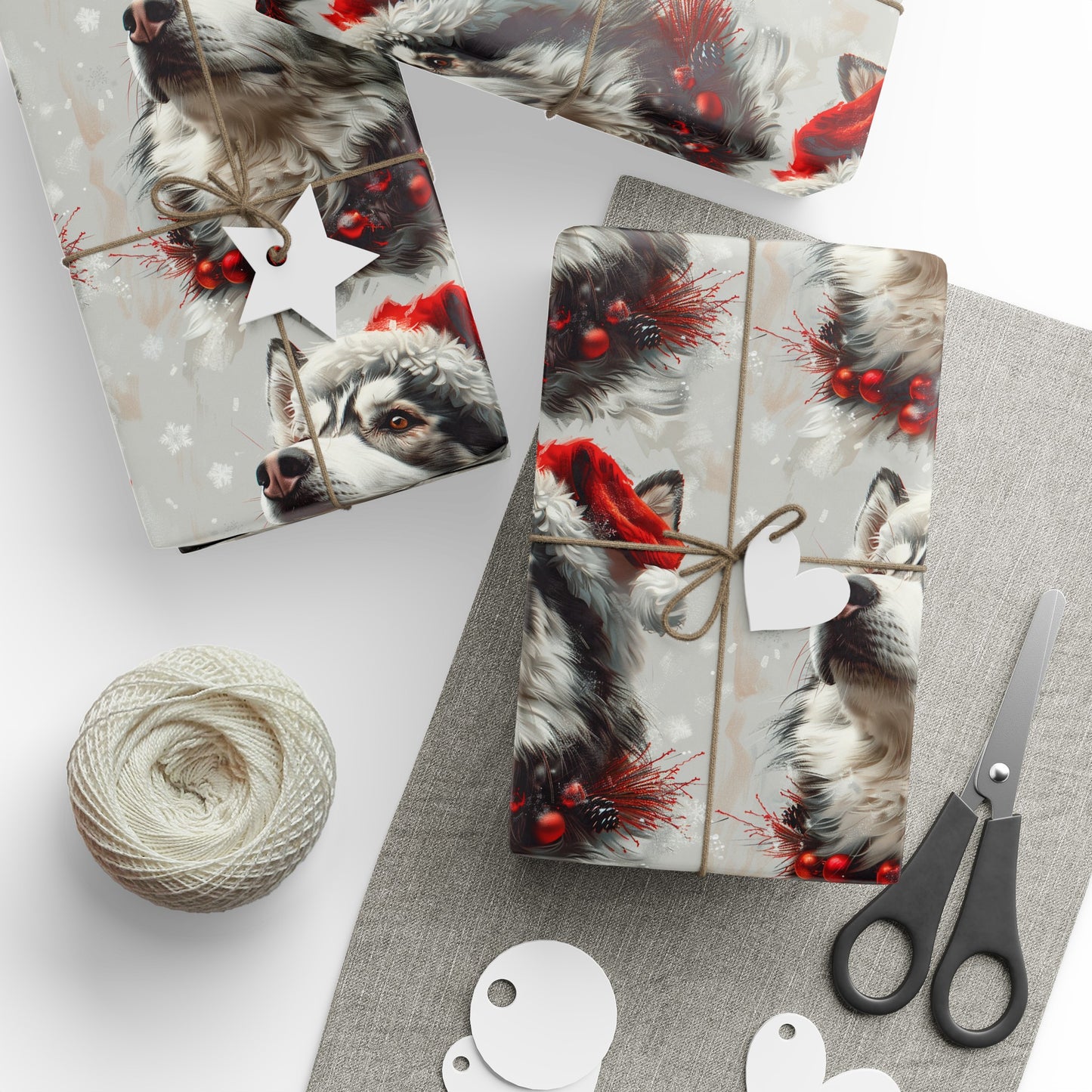 Husky Santa Wrapping Papers