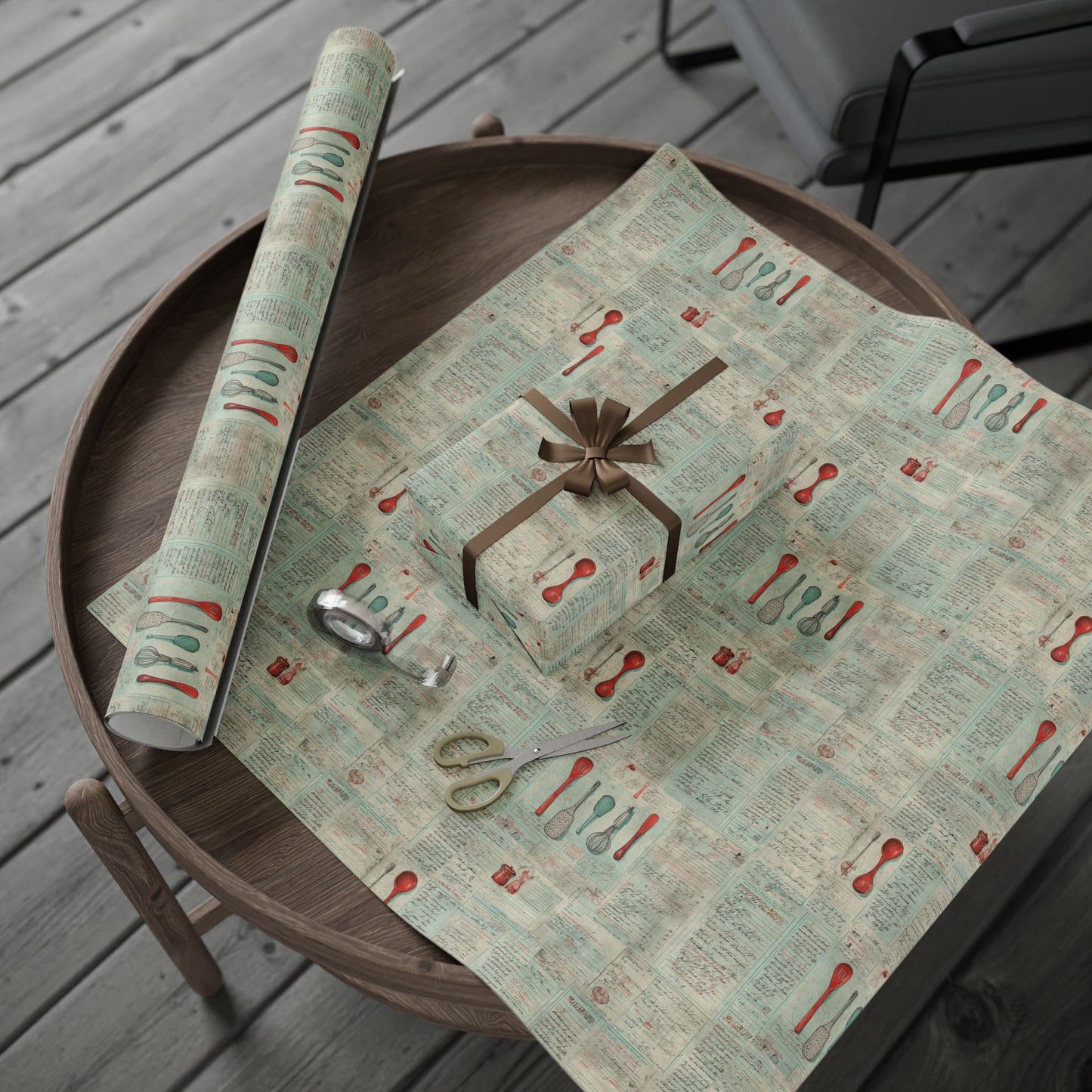 Retro Diner Pattern Wrapping Paper — Menu No. 003