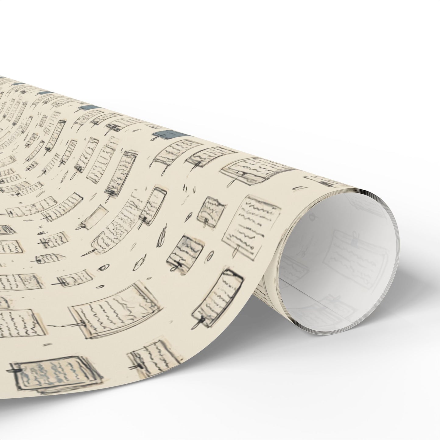 Marginalia & Notes Pattern Wrapping Paper — Page No. 004