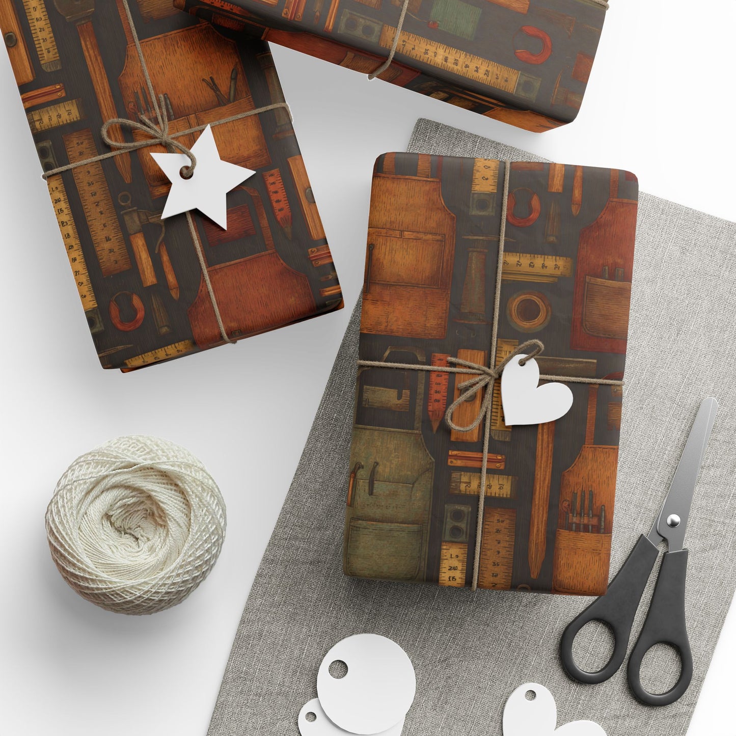 Workshop & Tools Pattern Wrapping Paper — Bench No. 001