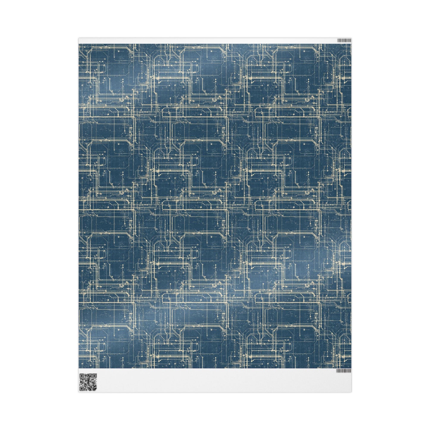 Utility & Infrastructure Map Wrapping Paper — Grid No. 004