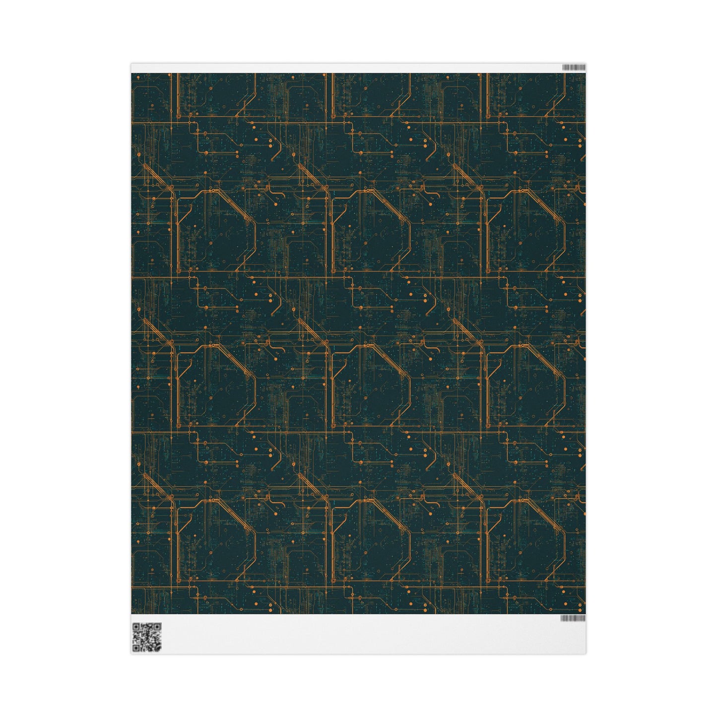 Circuit Board Pattern Wrapping Paper — Trace No. 001