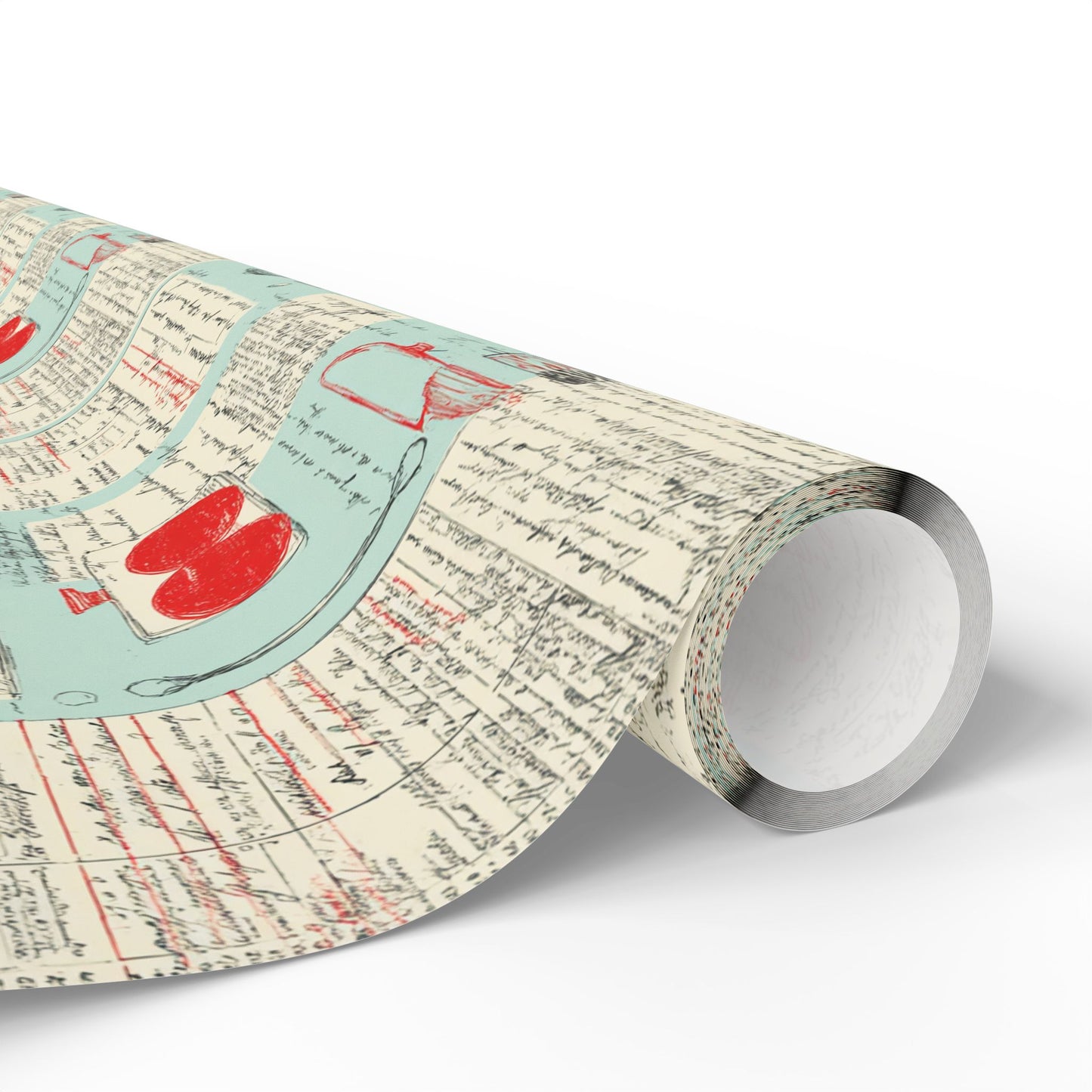 Retro Diner Pattern Wrapping Paper — Menu No. 002