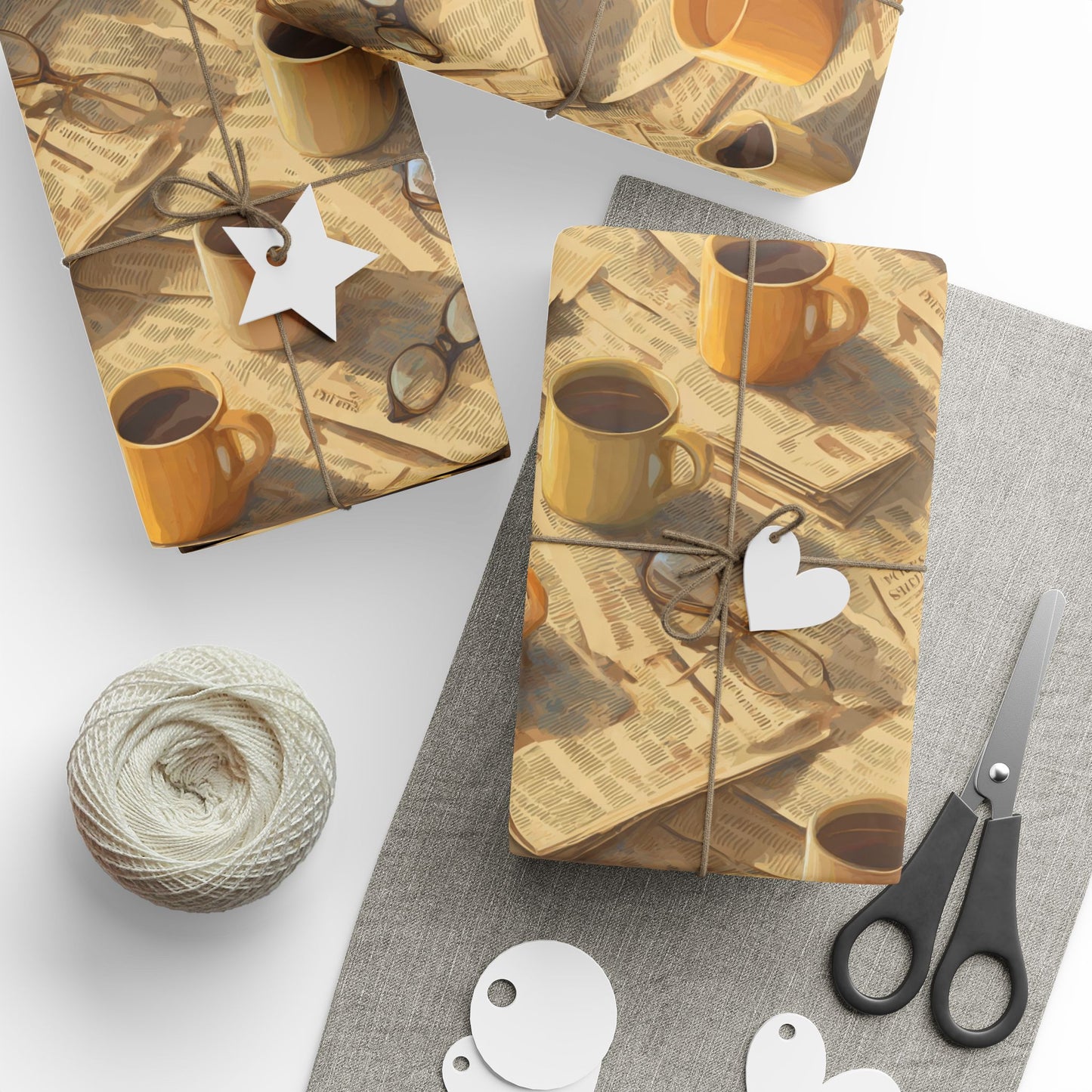 Newspaper Typography Pattern Wrapping Paper — Edition No. 001