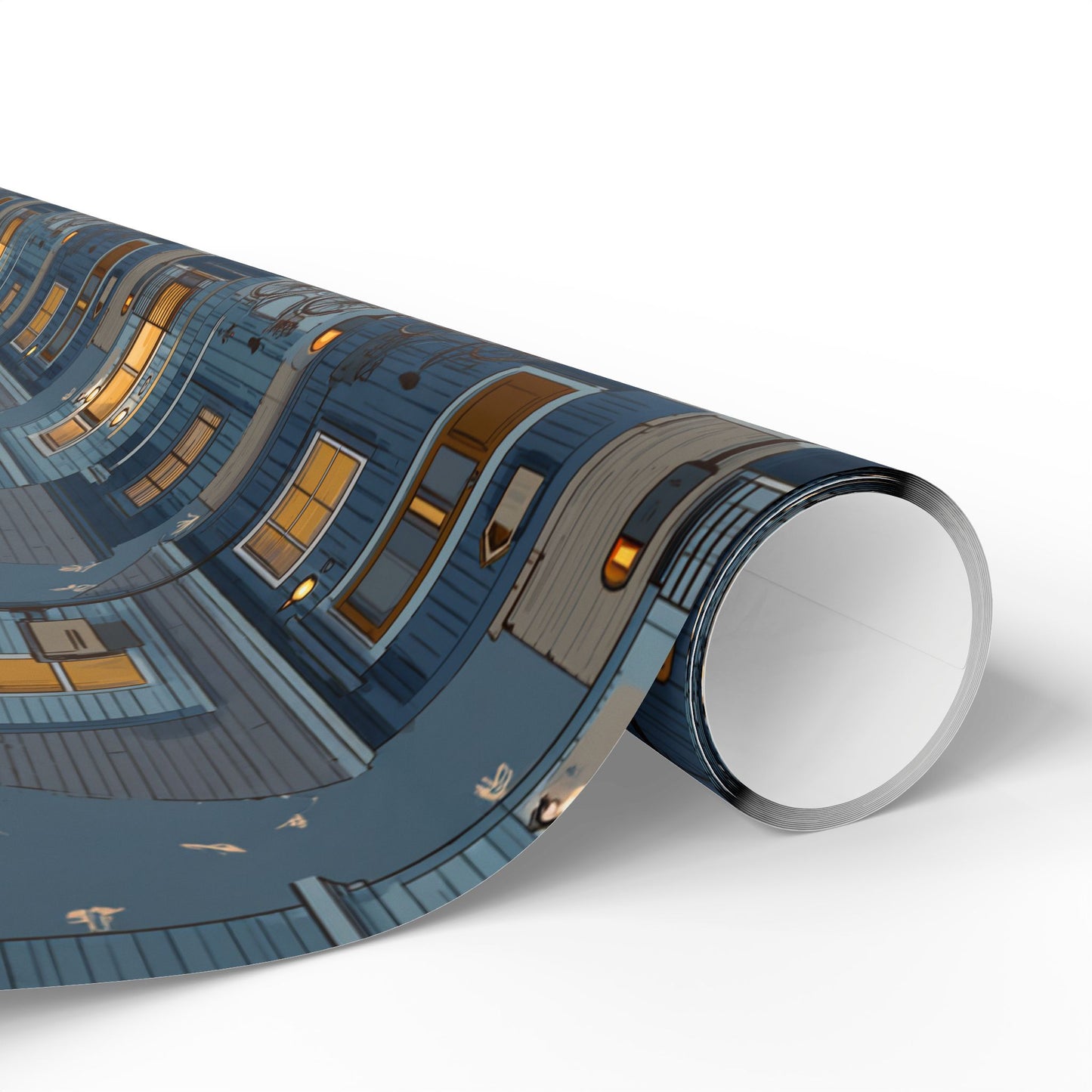 Neighborhood Map Pattern Wrapping Paper — District No. 004