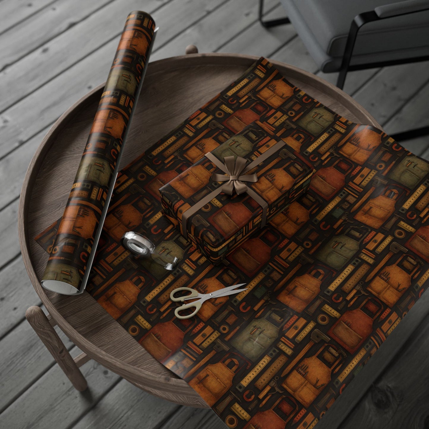 Workshop & Tools Pattern Wrapping Paper — Bench No. 001
