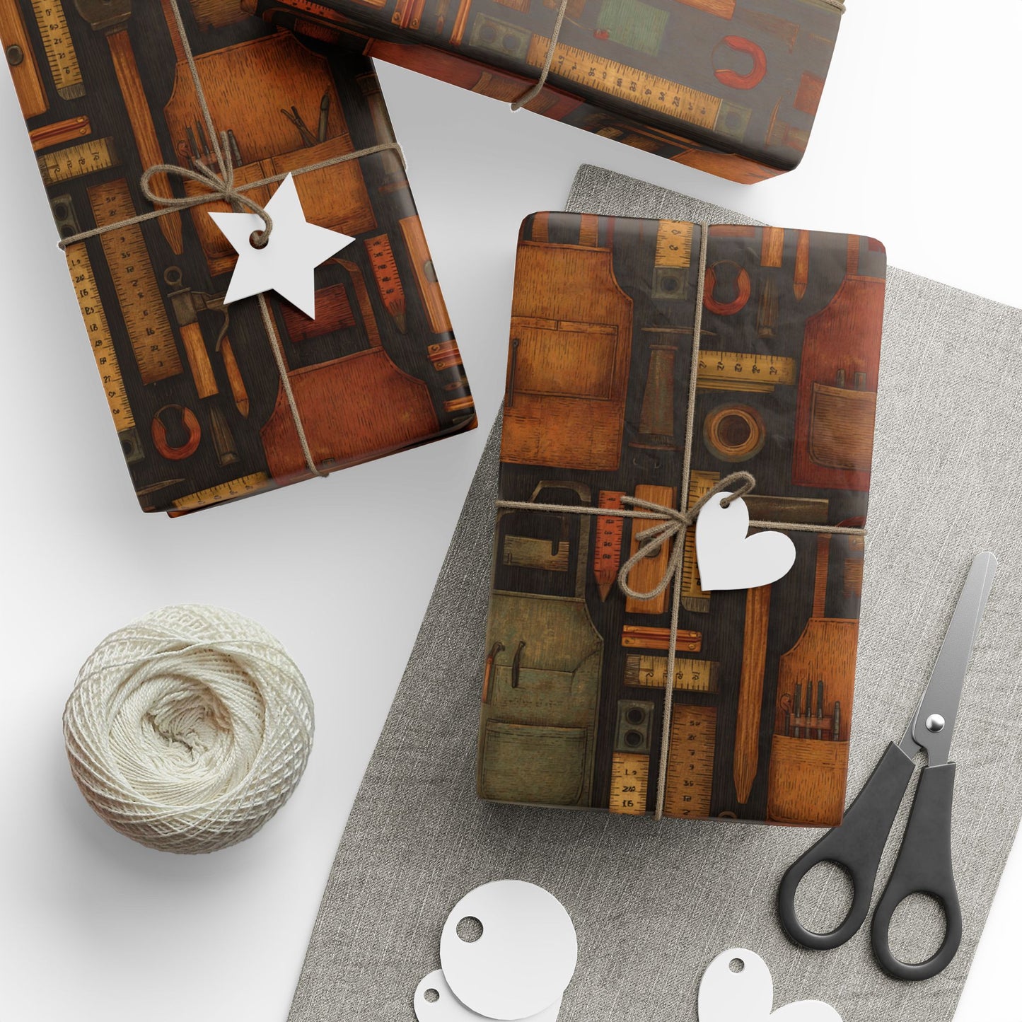 Workshop & Tools Pattern Wrapping Paper — Bench No. 001