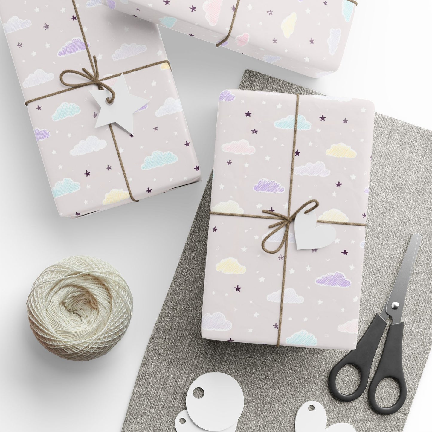 Sky & Cloud Pattern Wrapping Paper — Horizon No. 001