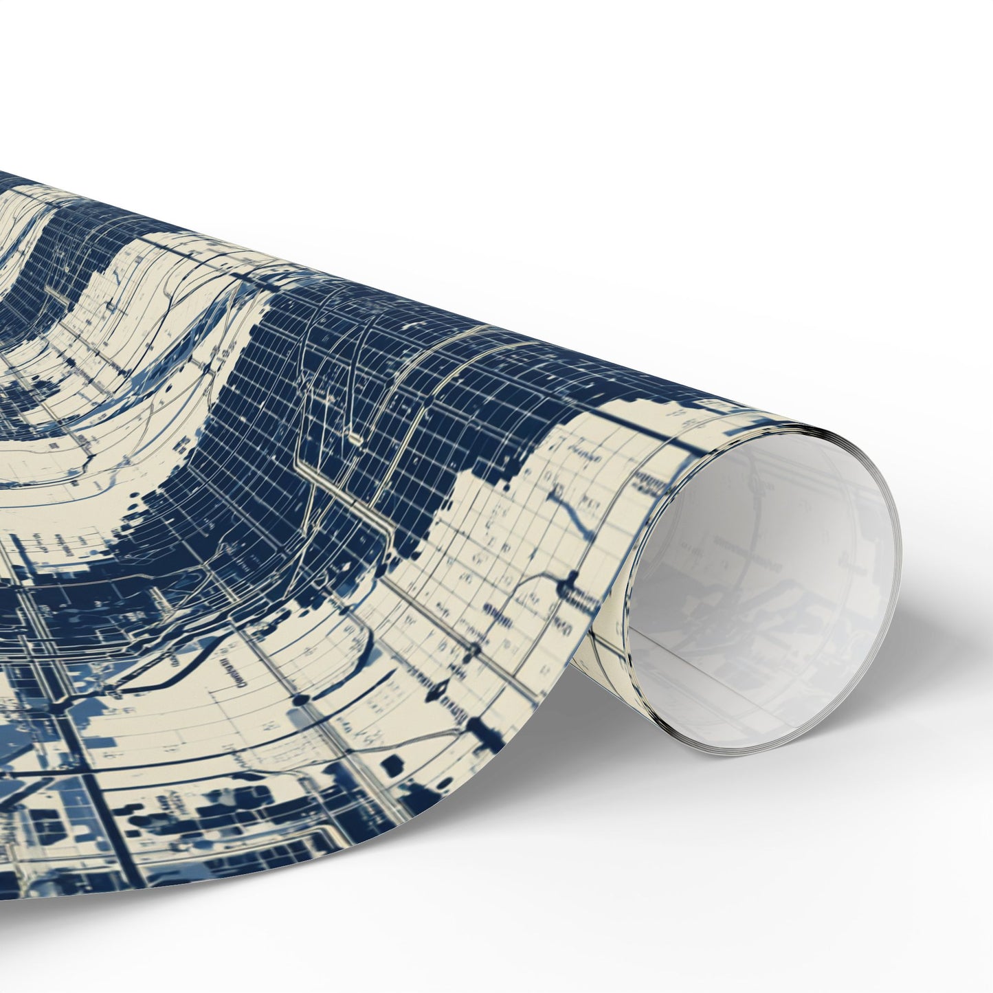 Utility & Infrastructure Map Wrapping Paper — Grid No. 003