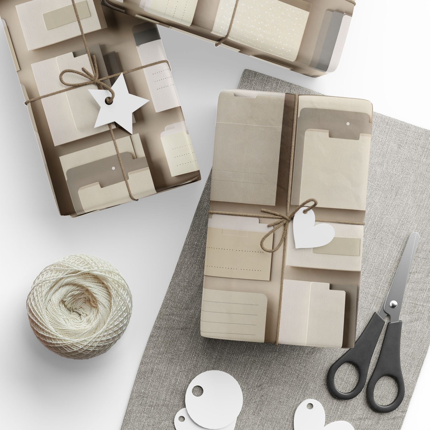 Filing System Pattern Wrapping Paper — Index No. 001