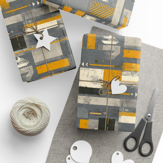 Airport & Runway Pattern Wrapping Paper — Directional No. 001