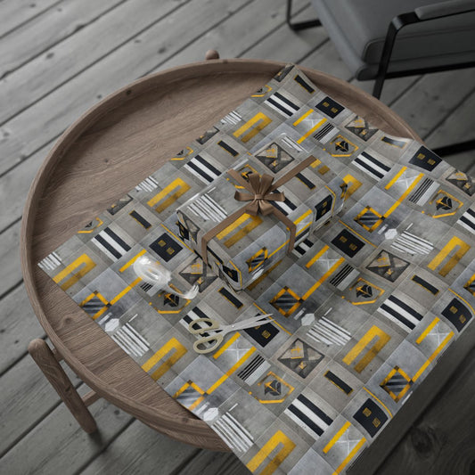 Airport & Runway Pattern Wrapping Paper — Directional No. 002