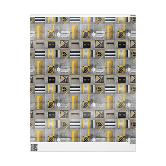 Airport & Runway Pattern Wrapping Paper — Directional No. 002