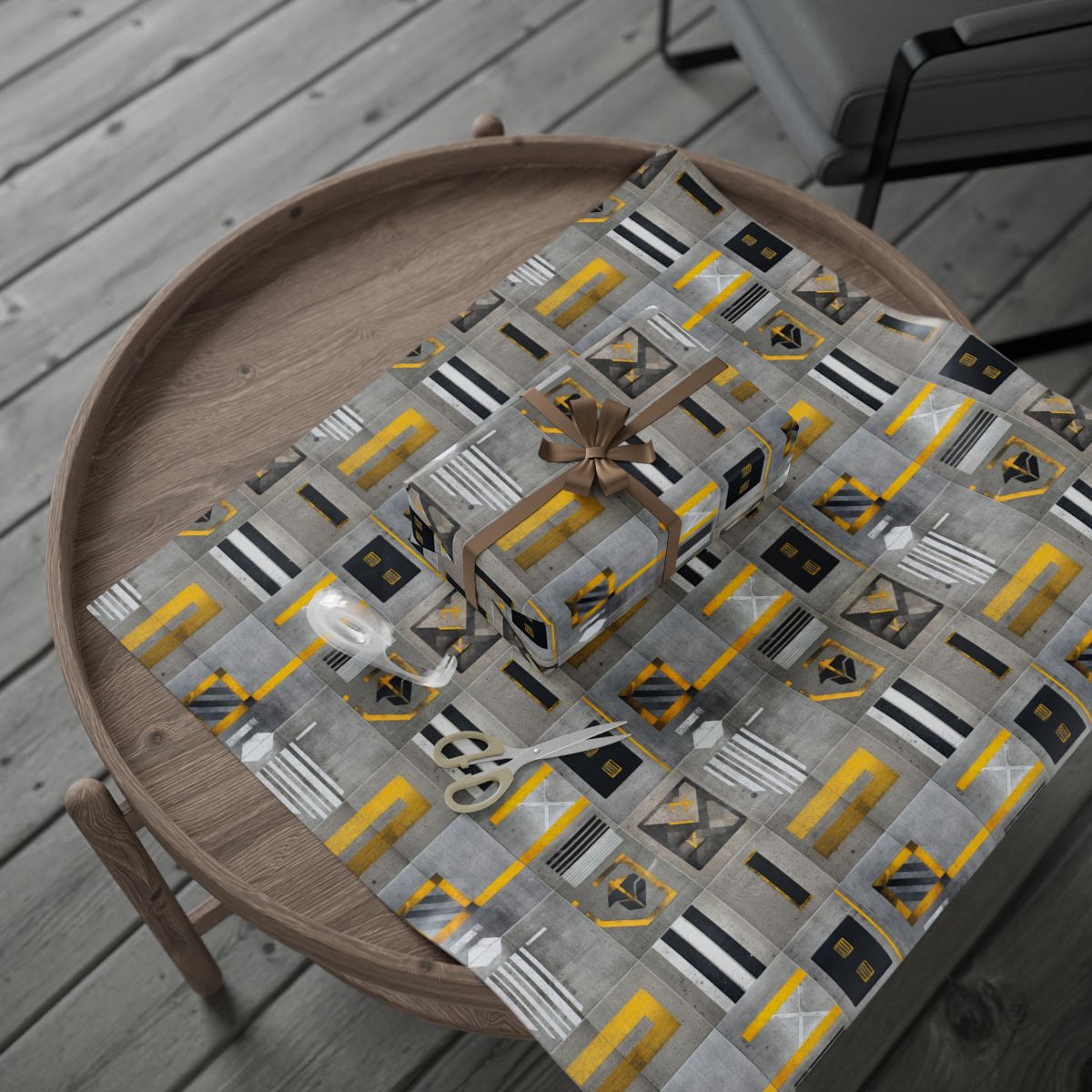 Airport & Runway Pattern Wrapping Paper — Directional No. 002