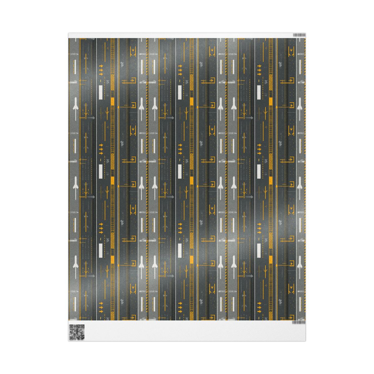 Airport & Runway Pattern Wrapping Paper — Directional No. 003