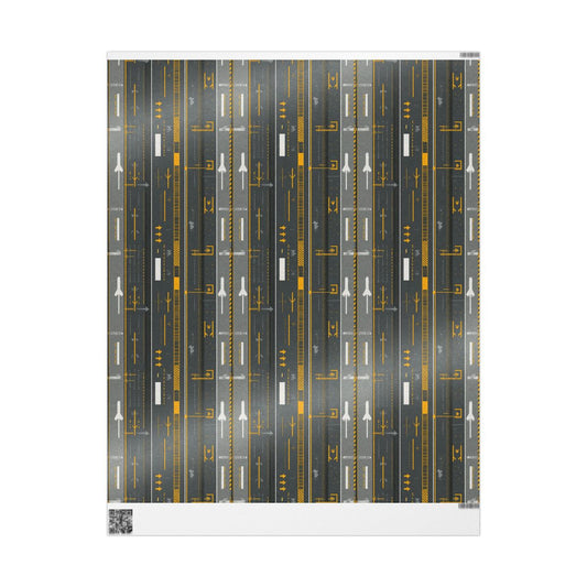 Airport & Runway Pattern Wrapping Paper — Directional No. 003