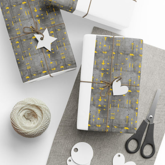 Airport & Runway Pattern Wrapping Paper — Directional No. 004
