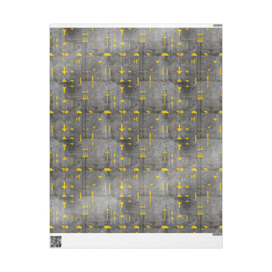 Airport & Runway Pattern Wrapping Paper — Directional No. 004