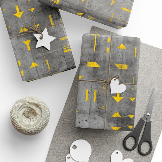 Airport & Runway Pattern Wrapping Paper — Directional No. 004