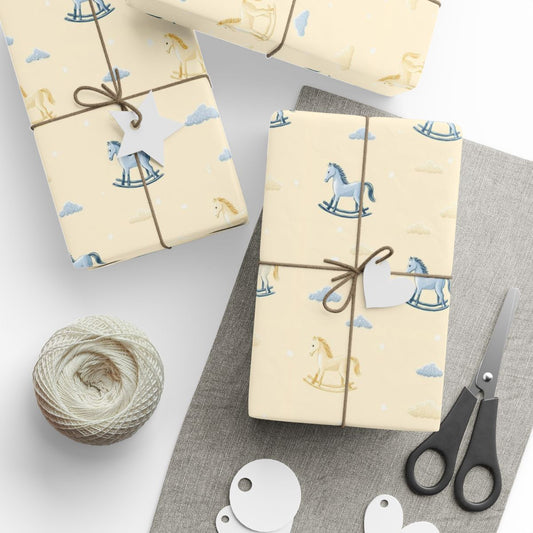 All-Season Baby Wrapping Paper — Baby-themed Pattern