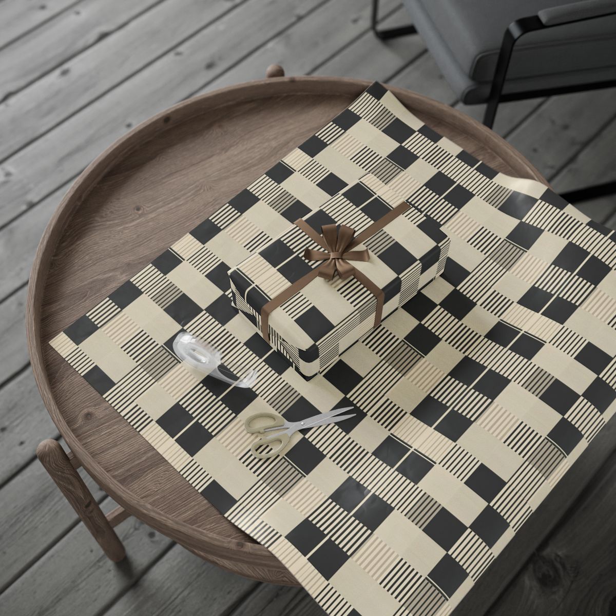 All-Season Geometric Wrapping Paper — Geometric Pattern