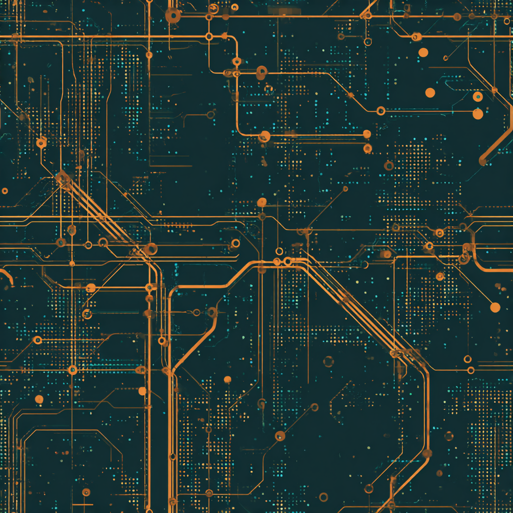 Circuit seamless wrapping paper pattern