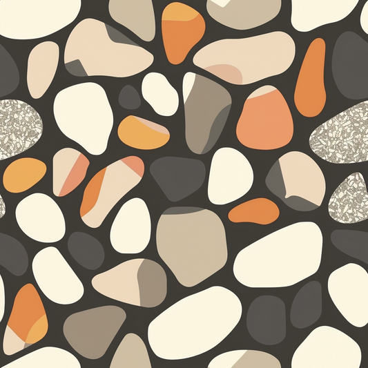 Organic seamless wrapping paper pattern