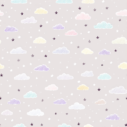 Sky seamless wrapping paper pattern