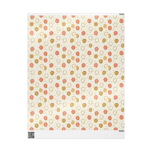 Balloon Drift Birthday Wrapping Paper No. 1