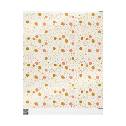 Balloon Drift Birthday Wrapping Paper No. 3