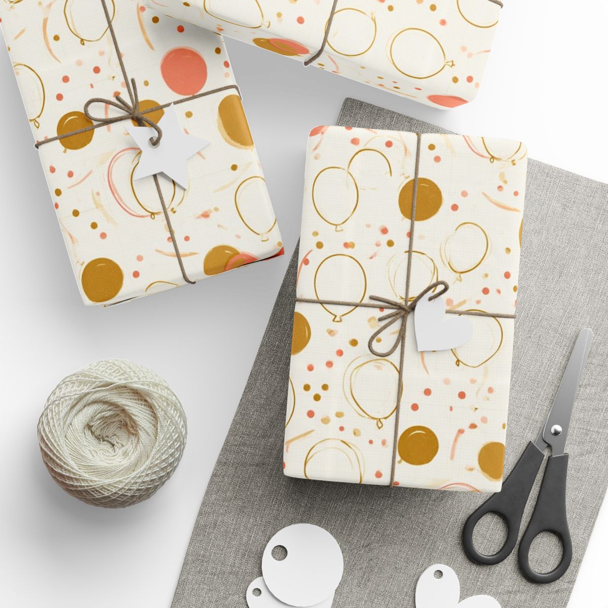 Balloon Drift Birthday Wrapping Paper No. 3