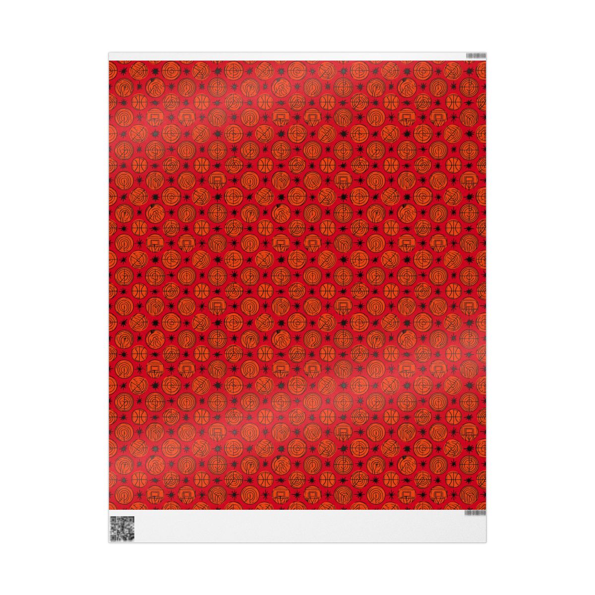 Basketball Swirl Wrapping Paper
