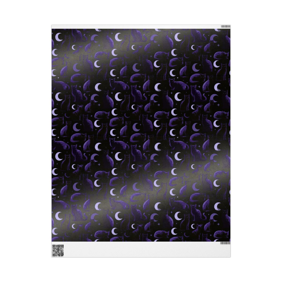 Black Cats & Crescent Moons Wrapping Paper