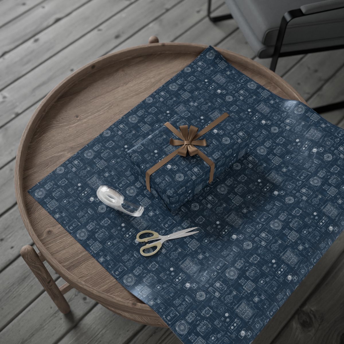 Blueprint Infrastructure Pattern Wrapping Paper — Index No. 001