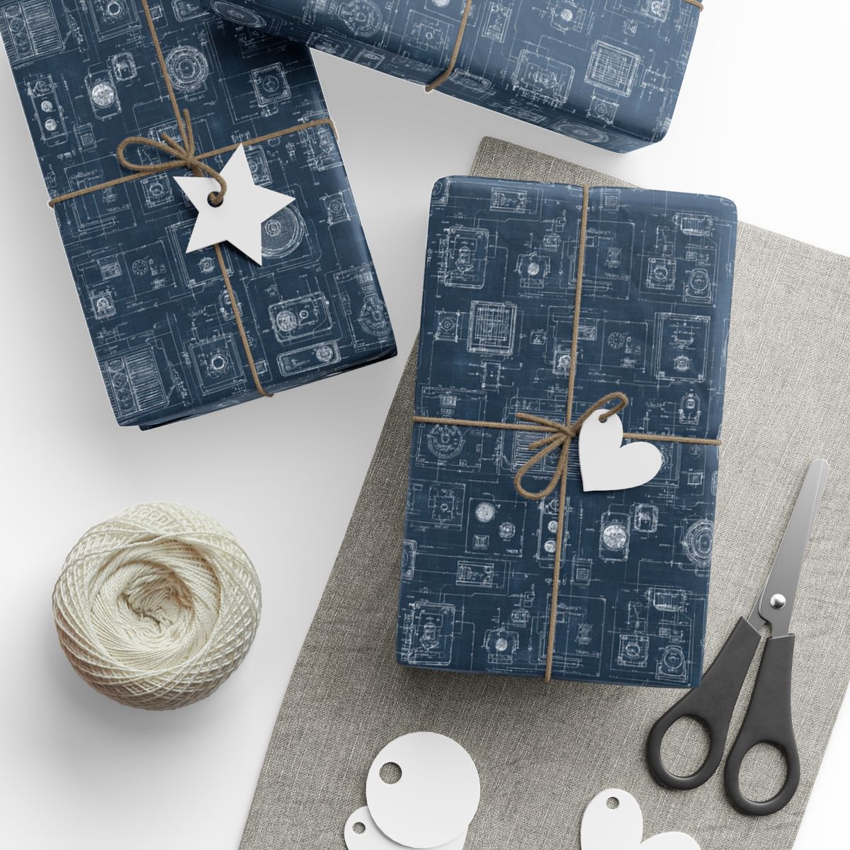 Blueprint Infrastructure Pattern Wrapping Paper — Index No. 001