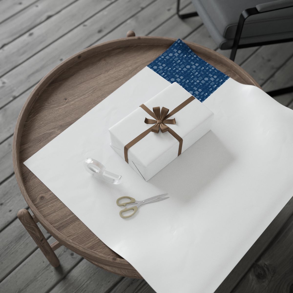 Blueprint Infrastructure Pattern Wrapping Paper — Index No. 008