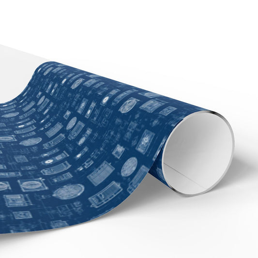 Blueprint Infrastructure Pattern Wrapping Paper — Index No. 008