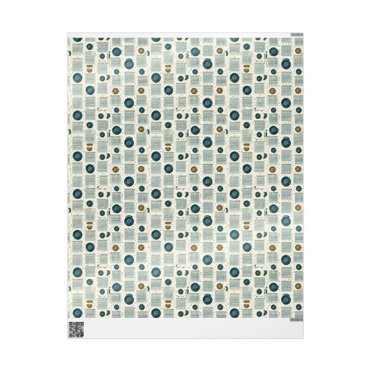 Calendar Page Wrapping Paper | Vintage Analog Calendar Motif | All-Season Gift Wrap