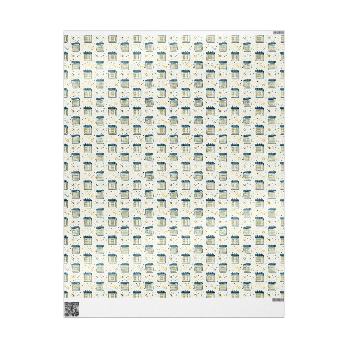 Calendar Page Wrapping Paper | Vintage Analog Calendar Motif | All-Season Gift Wrap