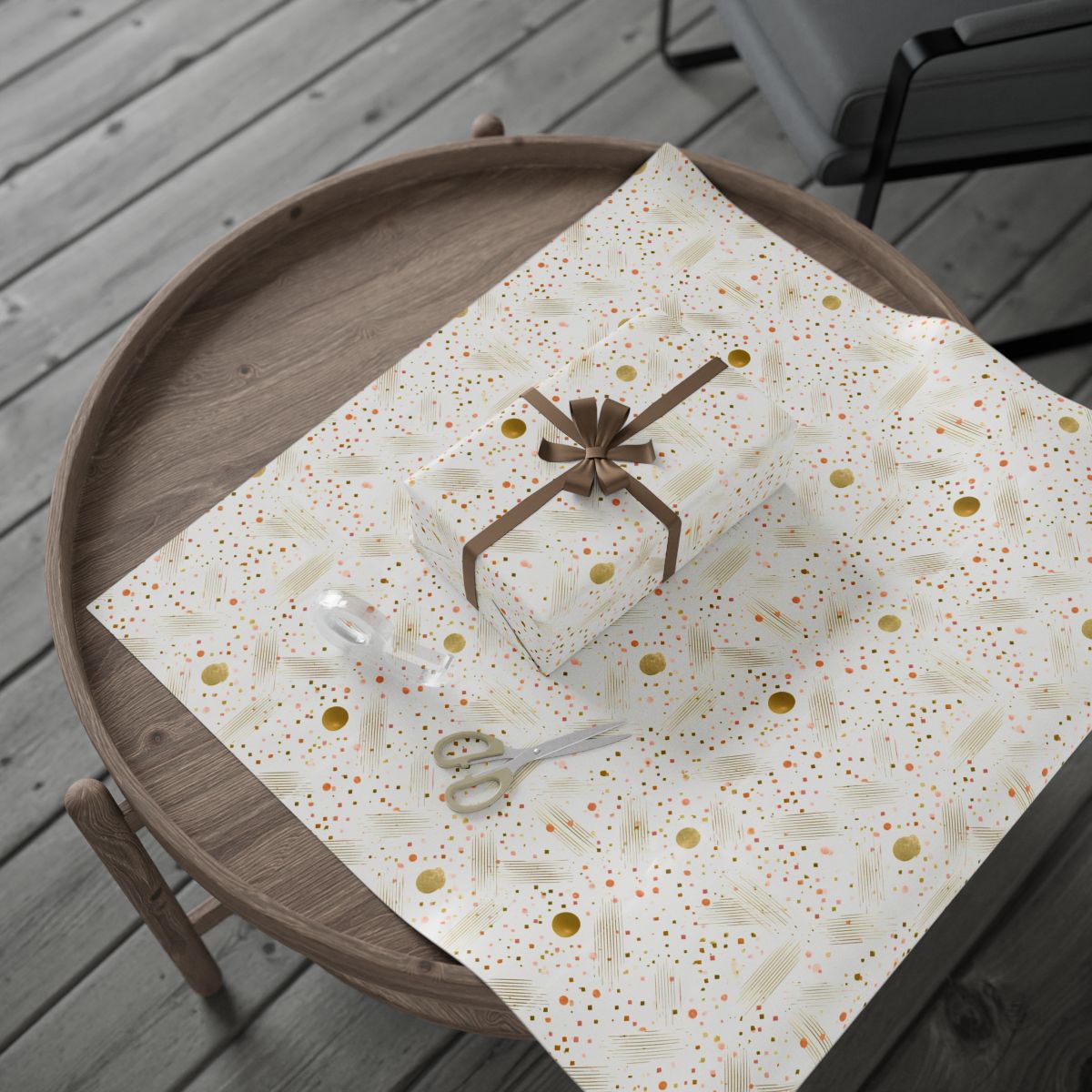 Celebration Grid Wrapping Paper | Geometric Diamond & Burst Pattern | All-Occasion Gift Wrap